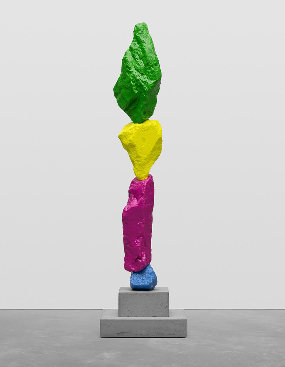 blue violet yellow green mountain | UGO RONDINONE