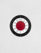 black white red clock | UGO RONDINONE