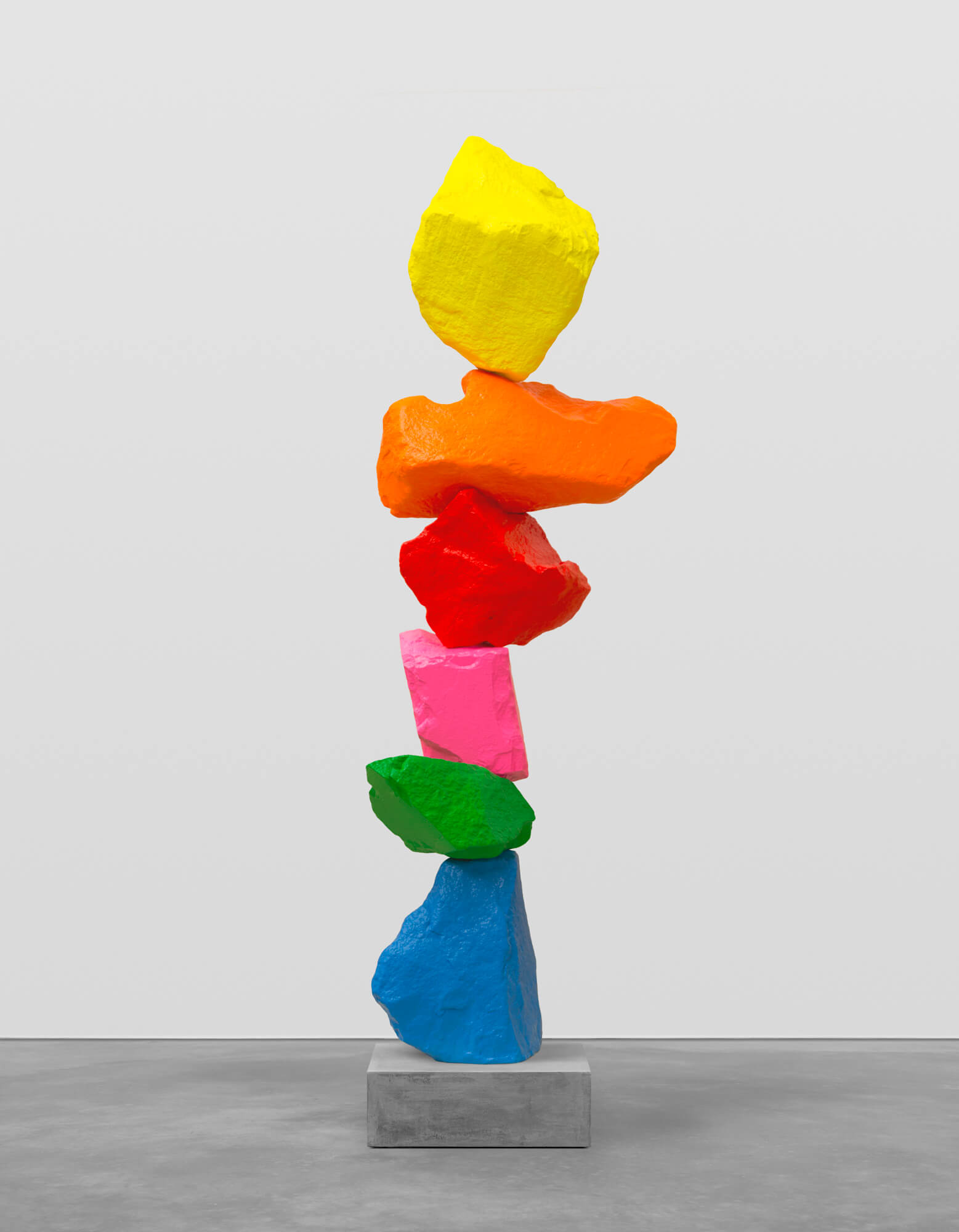 blue green pink red orange yellow mountain | UGO RONDINONE