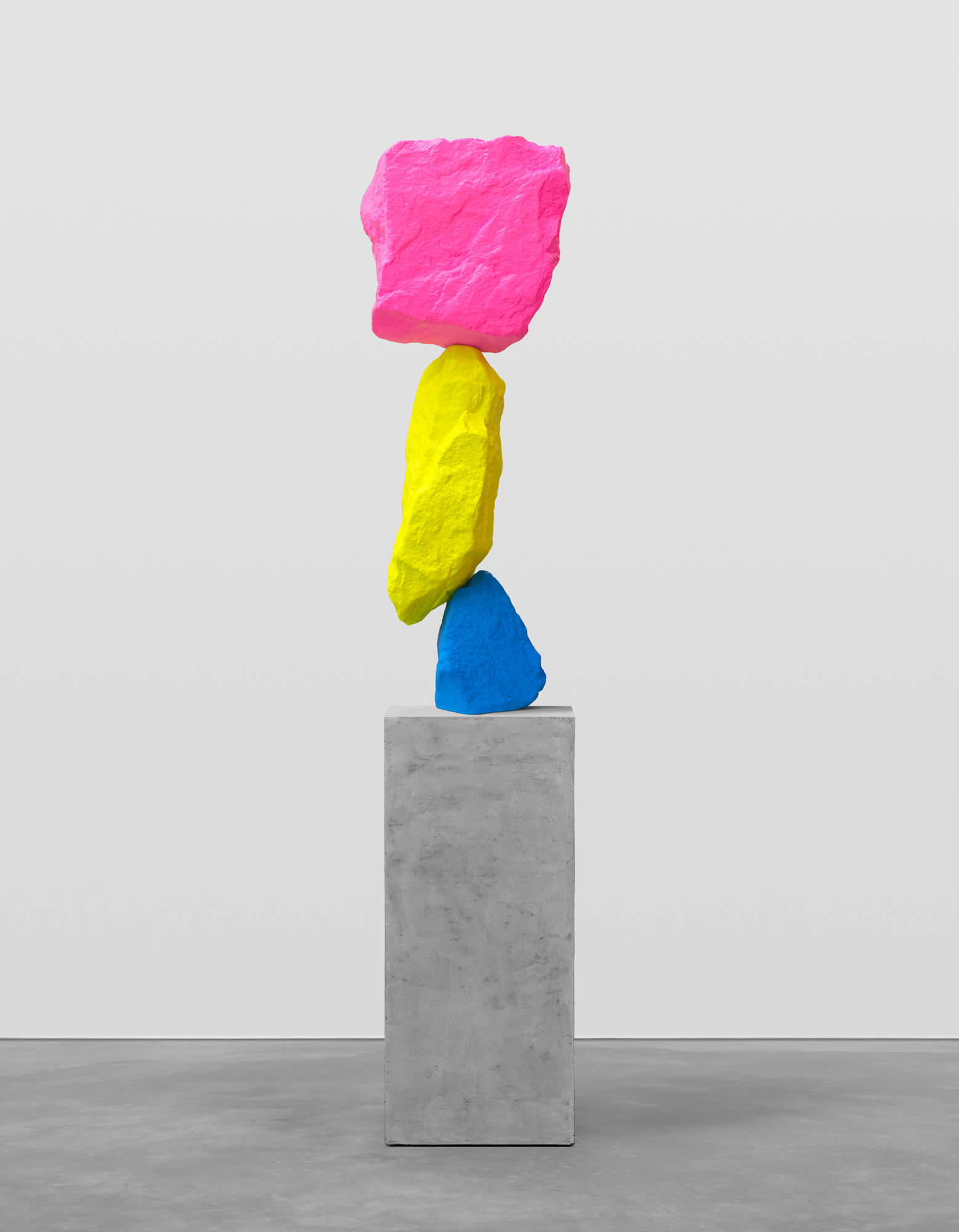 blue yellow pink mountain UGO RONDINONE