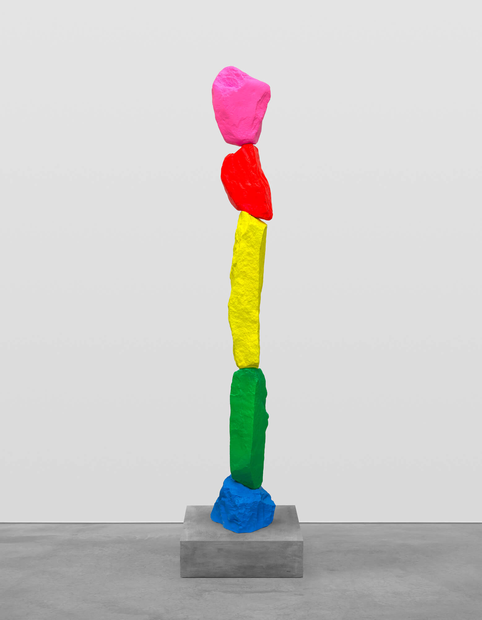 blue green yellow red pink mountain | UGO RONDINONE