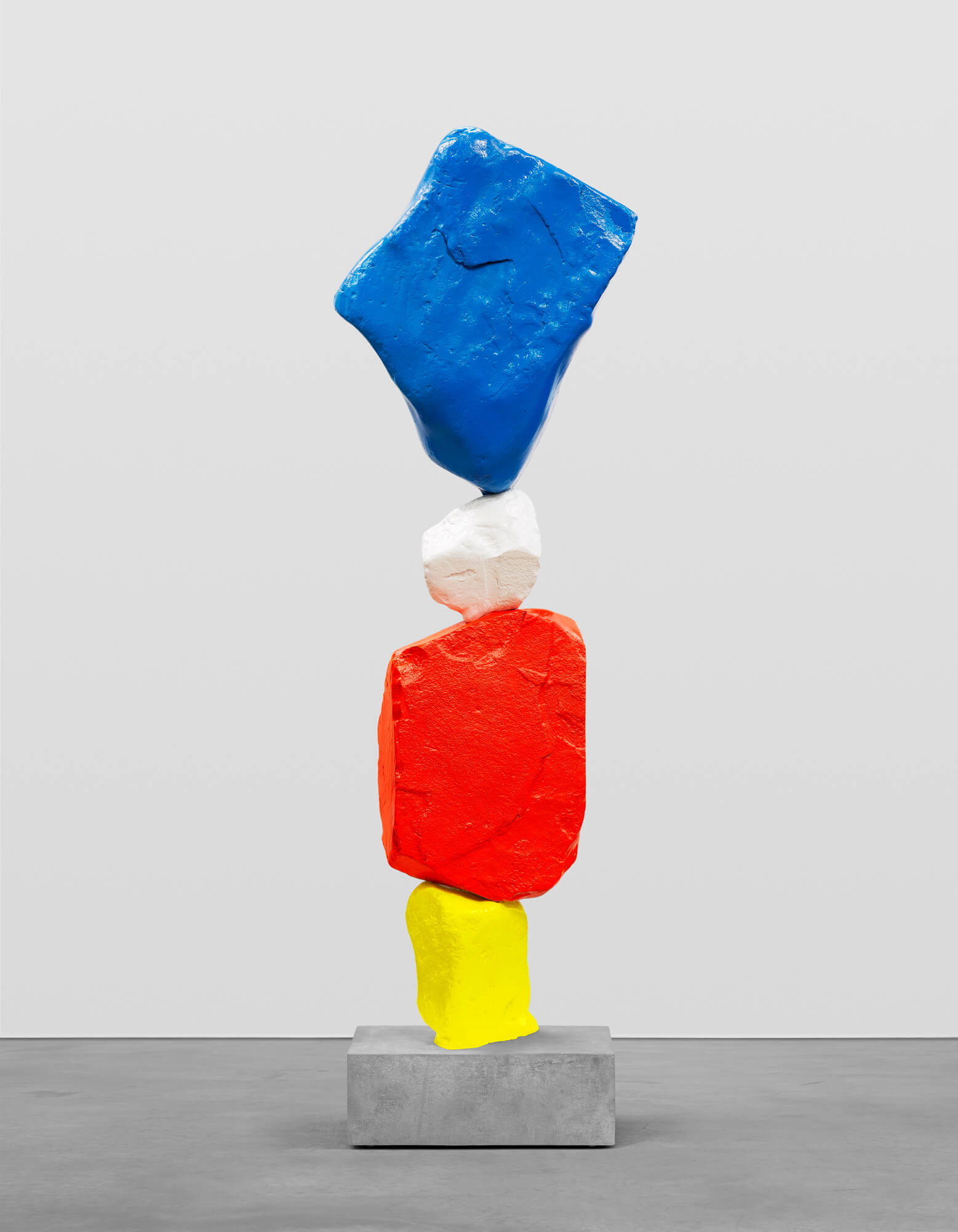 yellow red white blue mountain UGO RONDINONE