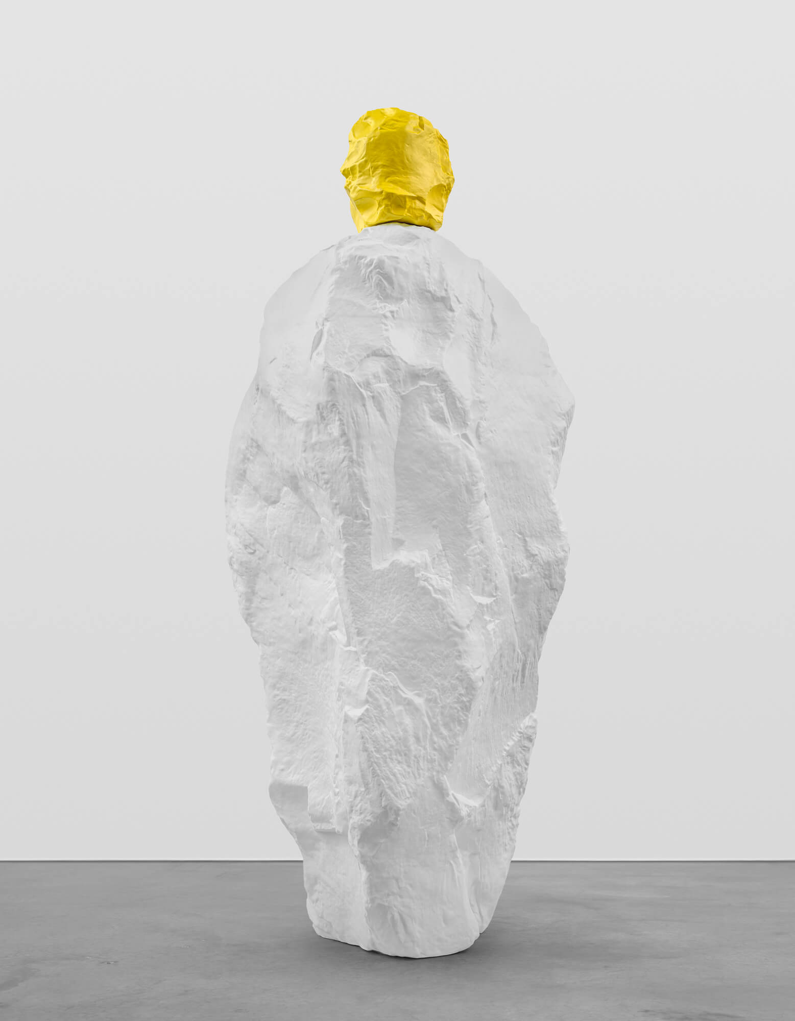 yellow white monk UGO RONDINONE