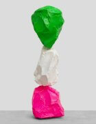 small pink white green mountain | UGO RONDINONE