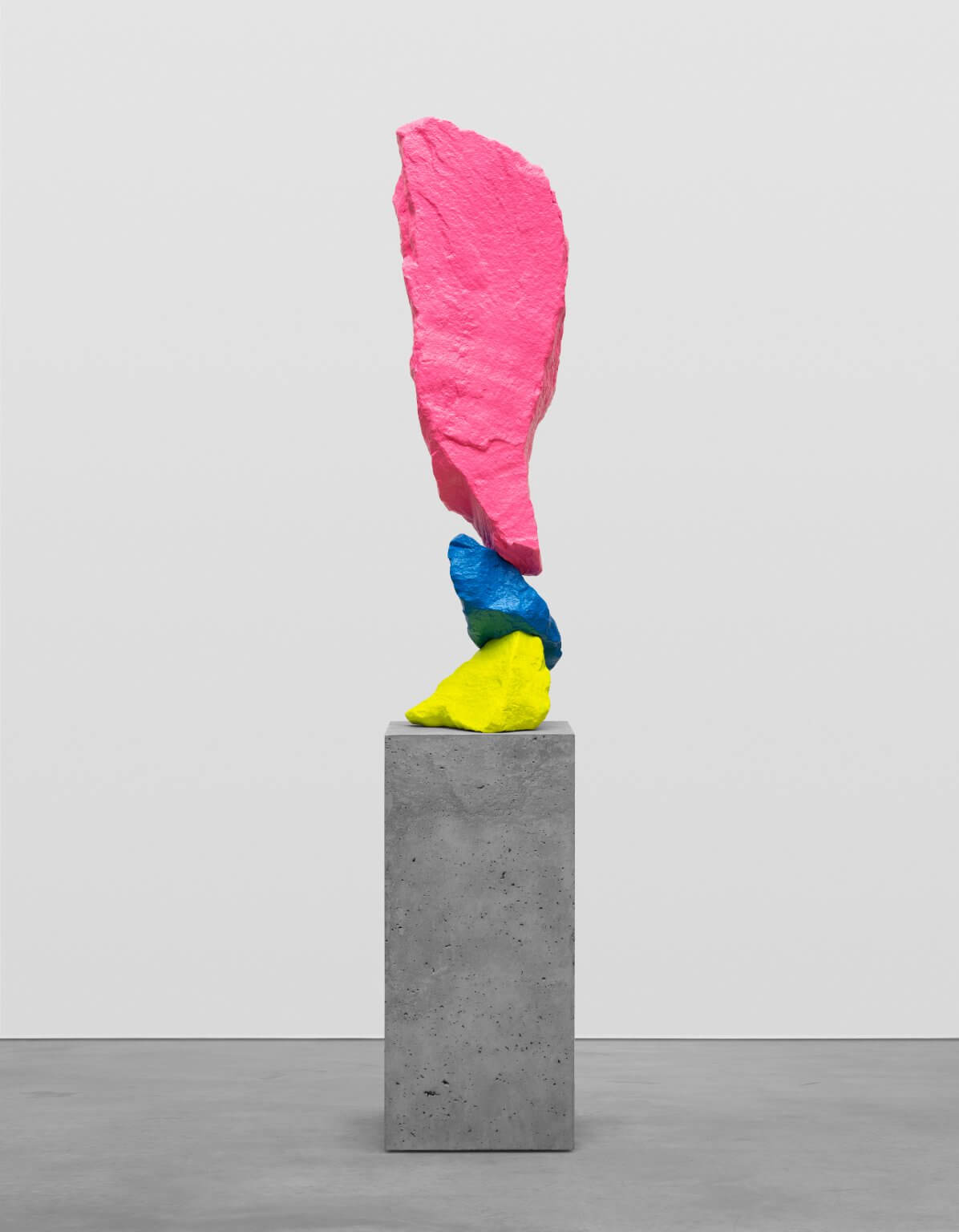 yellow blue pink mountain UGO RONDINONE