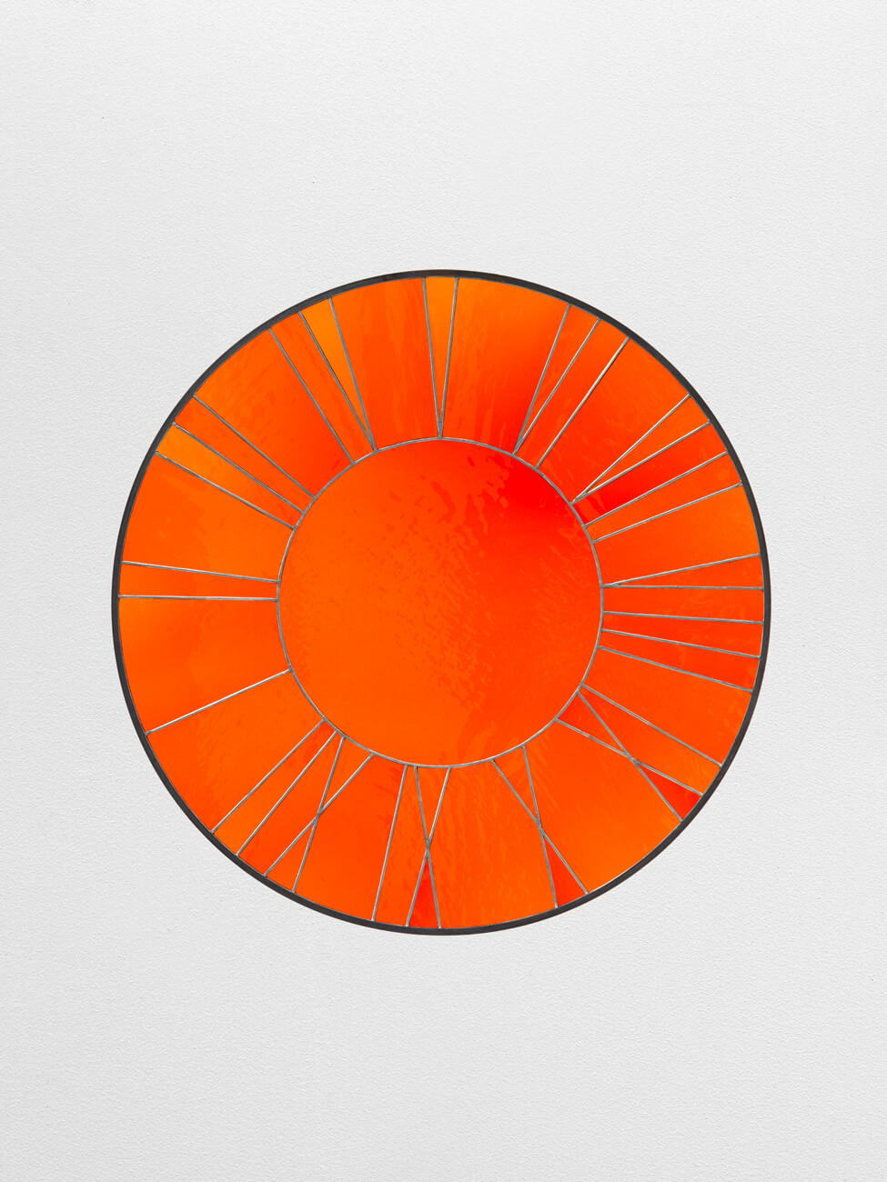 dark orange clock | UGO RONDINONE