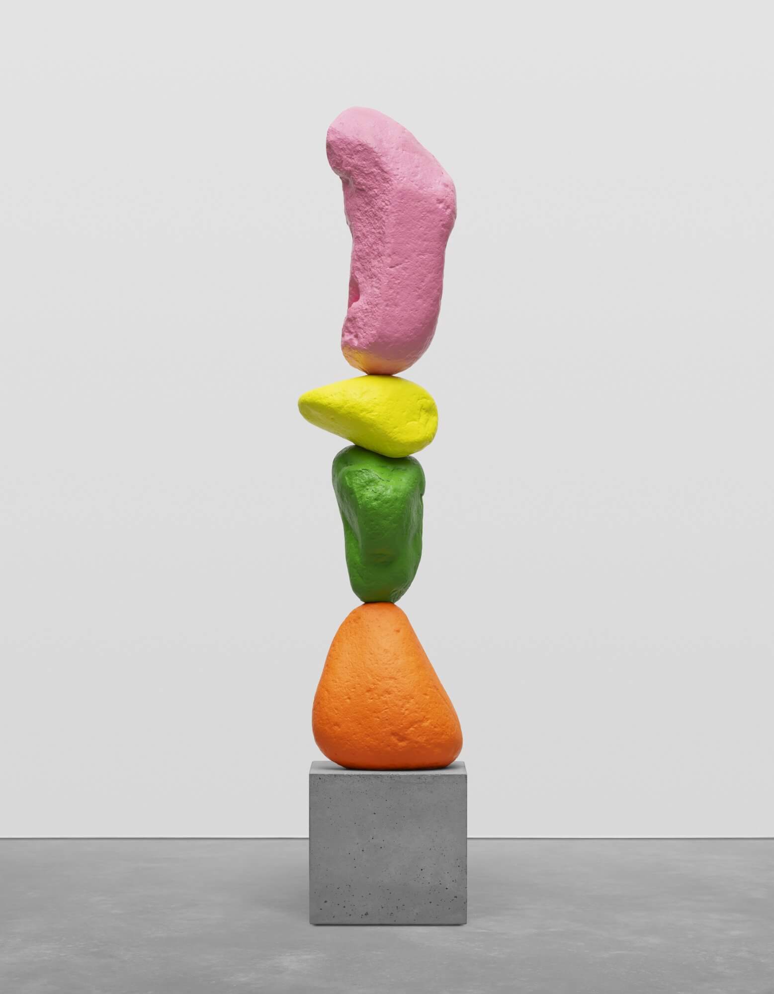orange green yellow pink mountain | UGO RONDINONE