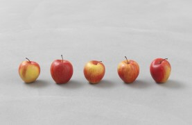 still.life. (five apples in a line) | UGO RONDINONE